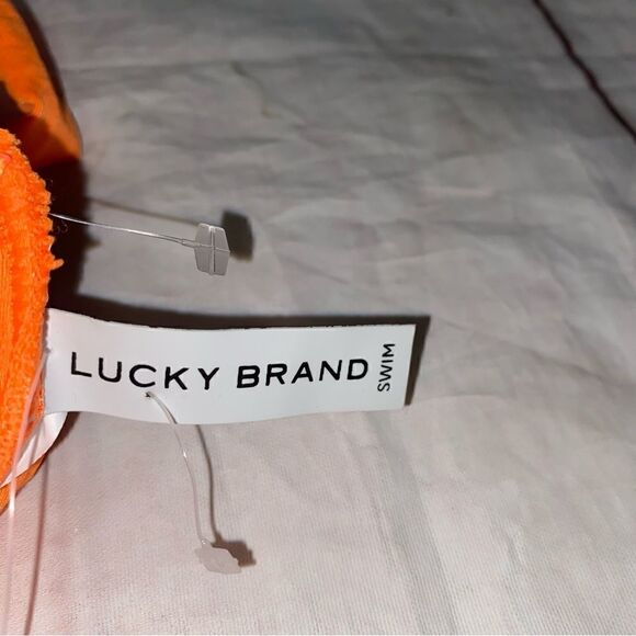 NEW! Lucky Brand Women's Sea of Love|One Piece Swimsuit|Neon Tangerine | Small - Picture 8 of 9